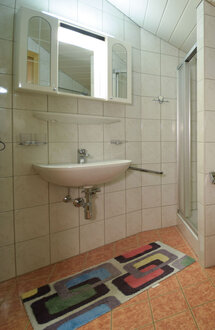 Bad mit Dusche und WC